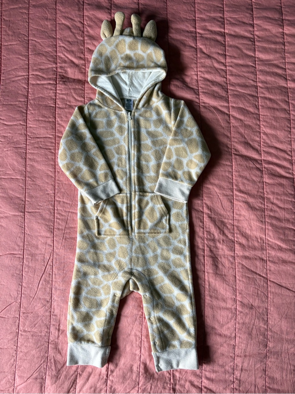 Giraffe Print Hooded One-Piece - Unbranded